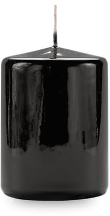 Candela diametro 7 cm altezza 10 cm - Colore Nero - Per operatori Horeca, eventi e decorazione della casa - Durata 55 ore - Cereria Di Giorgio