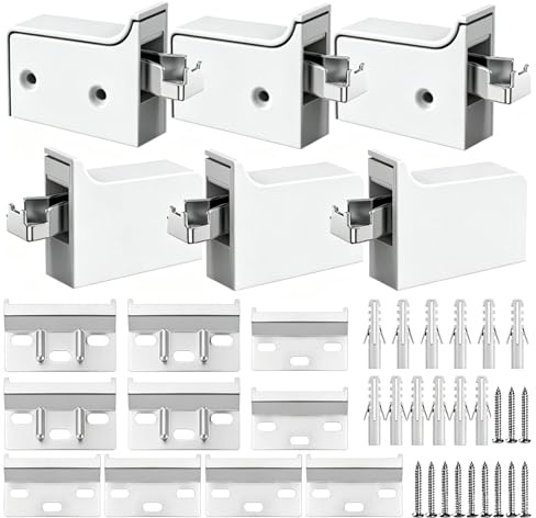 schrankaufhänger 6 Pièces Fixation Meuble Haut Cuisine Set Rail de Suspension Fixation Meuble Suspendu Vis à Expansion Kit Complet Quantité Suffisante Convient pour Les Cuisines Les Salles de Bains
