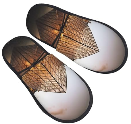 Slippers Louvre Museum In Paris Portable Shoes Anti-Skid Cotton Slippers For Christmas Home Indoor L
