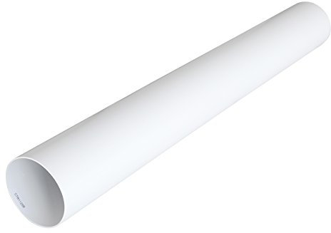 La Ventilazione CTR1125B Tubo per Aerazione Canalizzata Tondo in PVC, 125 mm, Bianco
