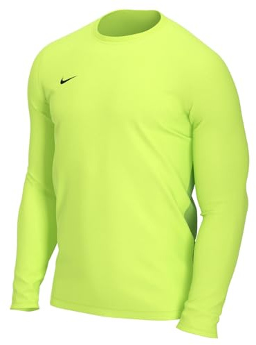 NIKE Men's M Nk Dry Park Vii Jsy Ls T shirt, Volt/(Black), L UK