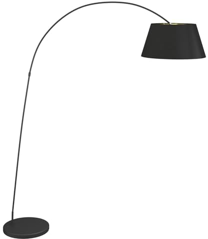 Lampada da terra 'Esti' (Moderno) colore Nero, in Tessuto ad es. Soggiorno & Sala da pranzo (1 luce, E27) di Lindby | lampada ad arco, lampada da pavimento