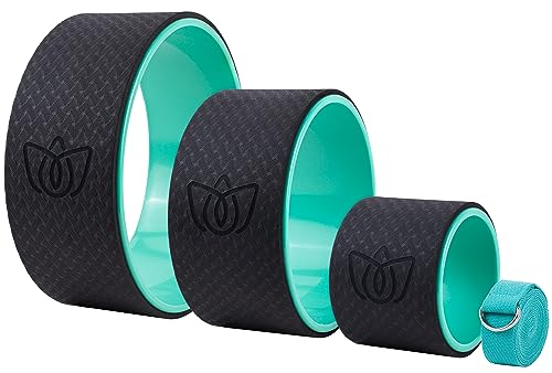 Florensi Yoga Wheel Set - Yoga Rückenrollen - Gepolstertes Yoga Rad Rückenschmerzlinderung Muskeltherapie Tiefengewebsmassage Myofasziale Entspannung - Für Flexibilität & Mobilität, Rücken Knacken