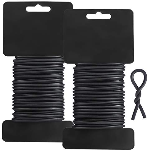 Tenn Well Fil de Jardin de 3,5 mm, 16M de Long pour Plantes Grimpantes, Vignes, Arbustes et Fleurs (Noir)