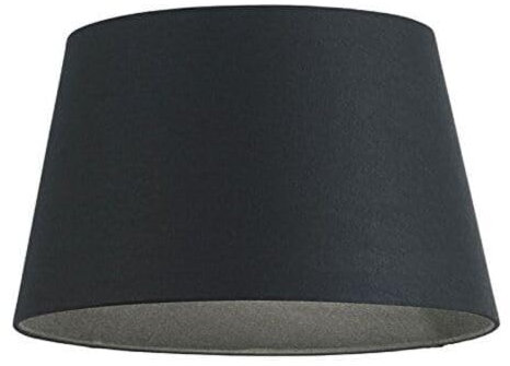 10 Inch Linen Drum Table Lamp & Ceiling Pendants Light Shade with Reversible Gimbal (Black)