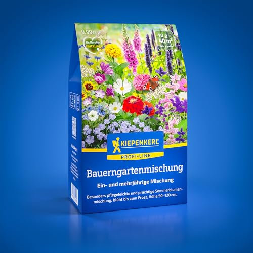Kiepenkerl Profi-Line Blumensamen-Mischung Bauerngartenmischung 1078420 - besonders pflegeleichte und prächtige Sommerblumen - Wildblumensamen, Blumenwiese