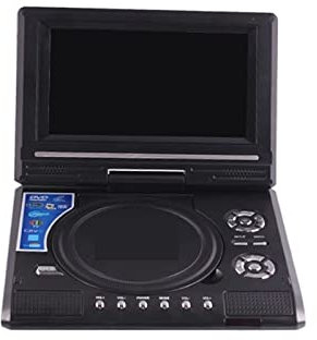 Reproductor de DVD portátil, Reproductor de DVD de 7,8 pulgadas, CD de escritorio, pantalla de rotación de 270 grados con Control remoto, portátil, de viaje, for cine en casa, vídeo , para el hogar, e