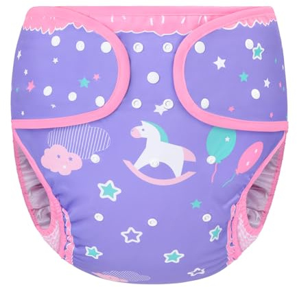 Littleforbig Washable Adjustable Reusable Waterproof Cloth Adult Diaper Wrap Cover One Size - Little Fantasy Pattern