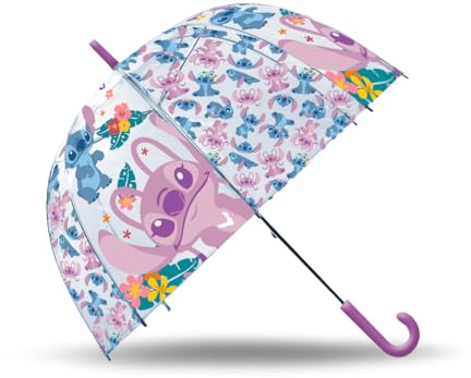 Kids Licensing - Parapluie transparent 46 cm, type cloche 46 cm, point hawaïen, Point hawaïen