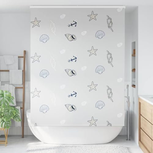 Tenda a rullo per doccia con cassetta, 160 x 240 cm, materiale PEVA, impermeabile e durevole, ideale per bagno, facile da pulire, design moderno