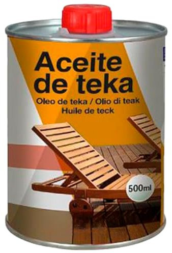 CABLEPELADO - Aceite Protector para Teka 500ML – Protección para Madera Teca de Exterior e Interior – Repelente al Agua, Secado Rápido y Fácil Aplicación con Brocha o Paño