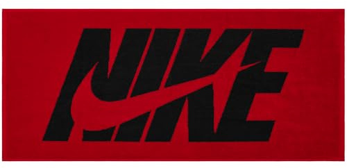 Nike Unisex Jacquard Medium Graphic Toalla Deportiva Black/University Red/Black One Size