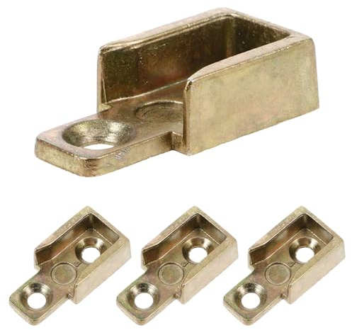 DOITOOL Juego de 4 herrajes para ventanas: placa de cierre de seguridad reforzada para ventanas abatibles, piezas metálicas para cerraduras de, tope de seguridad para