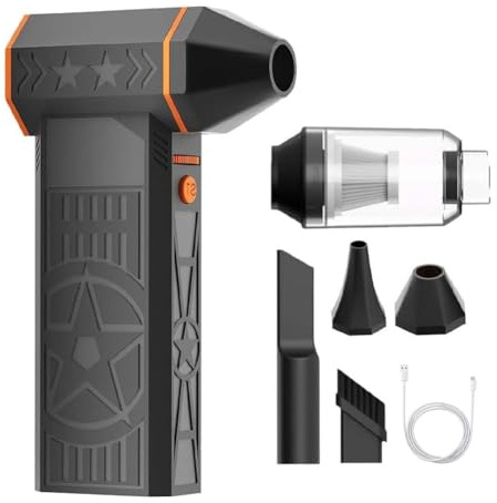 Hochleistungs-Thermoschneefräse,Elektrische Snow Staubgebläse,5000W Turbo Snow Blower Wiederaufladbar Schneefräse,3 Gang Tragbare kabellos Schneefräser für Auto Auftauen,Trocknen & Reinigen