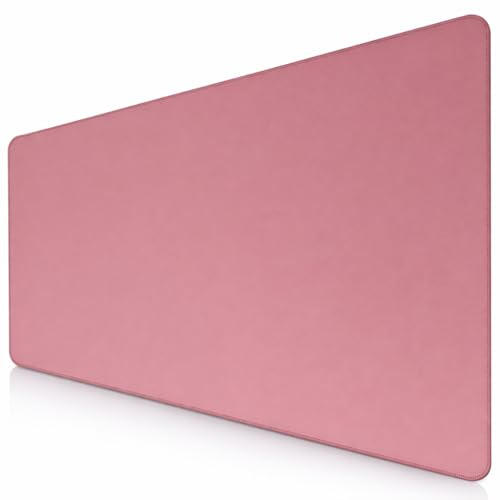 Sidorenko Gaming musmatta XXL i Dusty Rose – stor musmatta 900 x 400 mm – halkfritt skrivbordsunderlägg för kontor – skrivbordsmatta med fransfria kanter – exakt och hållbar stor musmatta