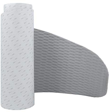 Alomejor Surfbrett Matte Eva Anti-Rutsch Surfbrett Grip Pad mit Klebeband für Kiteboard Skimboard Paddleboard(Grau)