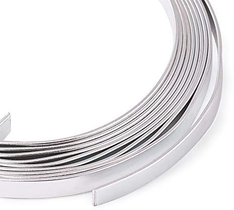 PandaHall aluminiumtråd metall konstnärlig tråd för gör-det-själv hantverk smyckestillverkning Silver-5mm-164ft