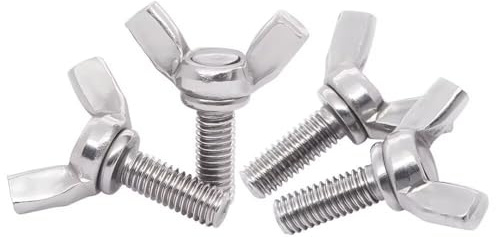 Dreneco Alas Tornillos, Pernos de Mariposa, 304 Acero Inoxidable Mariposa Ala Tornillos Perno Wingbolt,M8×25mm,3 pcs
