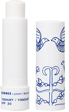 KORRES pflegender Lip Balm Yoghurt SPF 20, farbloser Lippenpflege Stift mit Johanniskrautöl, dermatologisch getestet, 4,5g