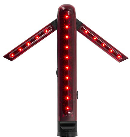 BBMi Traffic Wand, Red Arrow LED Traffic Safety Baton, Detachable Magnetic Signal Emergency Road Flares, Expandable Blade Hand-held LED Warning Light, Four Flashing Modes.