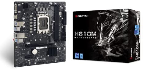 Biostar Mainboard H610MH (Intel LGA 1700) Micro ATX, Schwarz