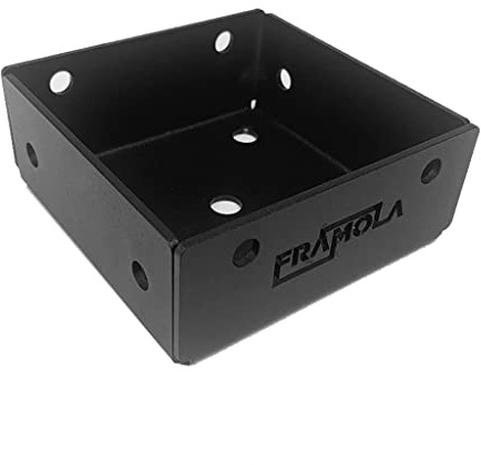 Framola Black Pergola Kit Post Base Bracket - Outdoor Timber Construction Pergolas Structure Brackets - Heavy Duty Brackets for DIY, Garden, Patio, Car Ports, Fence and Upright (4in - 100mm Post)