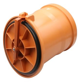 MD Technic Valvola a rana con coperchio in acciaio inox per tubi HT/KG DN110/DN160/DN200 (diametro 200)
