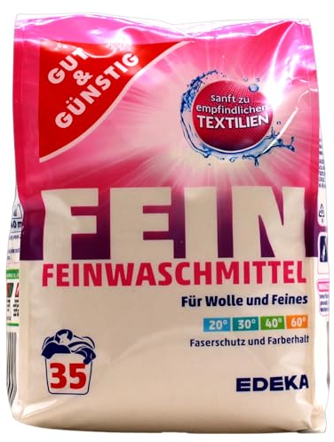 Edeka Feinwaschmittel, 4er Pack (4 x 1.75g), Fein, Wolle, Farberhalt, Faserschutz, Konzentriert, Pac, Frisch, Reiniger, Handwäsche, Maschinenwäsche