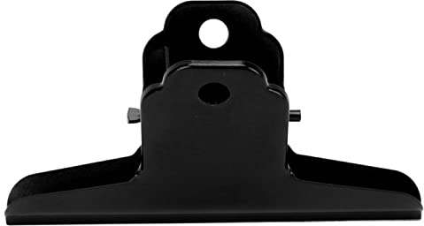 Aladeno Clips Bulldog Extra Grandes Carpetas de Metal Clip Material Metálico Agarre Fuerte Clip de Carpeta de Oficina de Gran Tamaño para el Hogar Escuela Oficina (Negro)