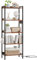 Dripex Bakers Rack with Power Outlets, Flexible Shelves, 65 Tall Kitchen Storage Rack with 6 Hooks, Industrial Bookshelf, Versatile Standing Shelf Units for Home, Kitchen, Living Room