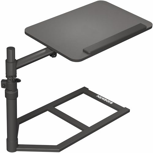 Sidekiix justerbar höjd under madrass 50,8 cm sängbord, fungerar med loft och sängar utan ramar, lutande skrivbord, passar bärbara datorer, böcker och mer, svart