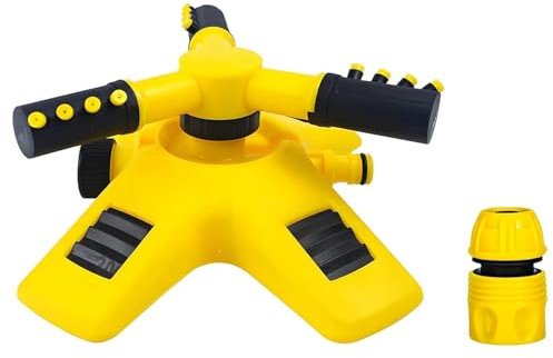 360°Rotating Garden Sprinkle, Automatic Lawn & Garden Water Sprinklers, 3 Arm Rotating Water Sprinkler Irrigation for Watering Plants Flowers Veggies