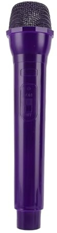 ASHATA Faux Accessoire de Microphone, Accessoire de Microphone Jouet Réaliste en Plastique, Léger et Portable à L'échelle 1:1, Faux Micro pour la Prise de Photos de Cosplay (Violet foncé)