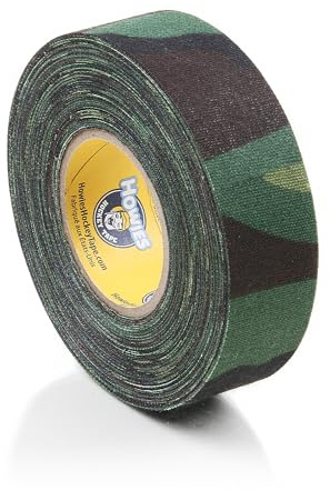 Howies Hockey - Green Camo Hockey Tape 1 Pack - Cloth Stick Tape - Strong, Long-Lasting Adhesive for Stick Blade, Lacrosse, Baseball - 1 Inch x 20 Yards - Professional Quality