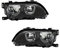 Scheinwerfer Set Satz 3er E46 Bj. 01-05 schwarz H7/H7+Stellmotoren