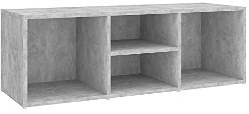 vidaXL Banc à Chaussures Range-Chaussures Banc de Rangement Armoire à Chaussures Banc d'Entrée Couloir Gris Béton 105x35x35 cm Aggloméré