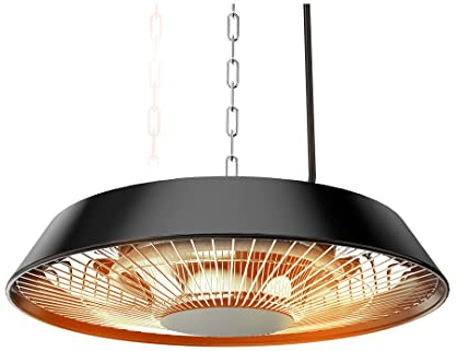 NEO TOOLS Decken Heizstrahler Infrarot 1500 W – Sofortwärme für Terrasse & Garten, Halogenlampe, IP44, leiser Betrieb