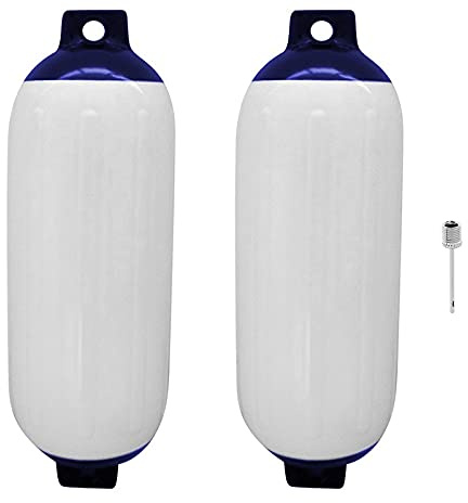 Weetack 2PCS Inflatable Boat PVC Boat Anchor Buoy Yacht Fenders UV Ribbed Bumper Boat Accessories