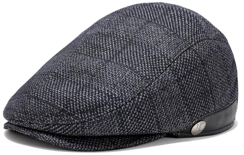 Superora Gorra Plana para Hombre Clásica Hebilla Ajustable Newsboy Cap Caliente Hiedra Sombrero con Visera