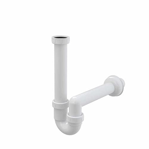 Desagüe de sifón de tubo de 1,5 pulgadas para fregadero de 40 mm / 50 mm con 1 o 2 conexiones de dispositivo (diámetro 50/sin conexión)