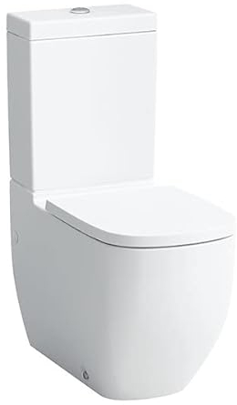 LAUFEN Palomba Stand-WC, Tiefspüler, für aufgesetzte Spülkasten, spülrandlos, Abgang waagrecht/senkrecht, 700x360x430mm, H8248014000001, Farbe: Weiß