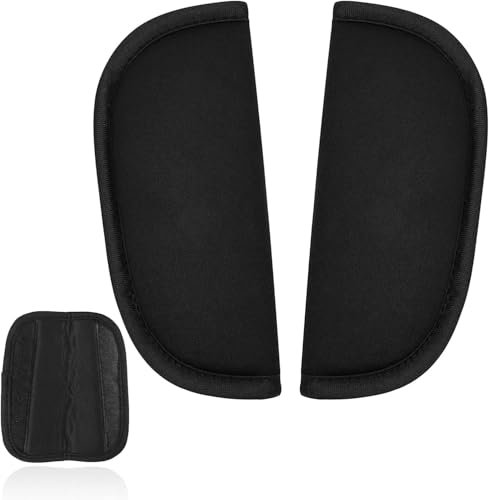 2Pcs Auto Gurtpolster Gurtschutz für Kinder, Auto Sicherheitsgurt Schulterpolster Auto Sicherheitsgurt Protector für Kinderwagen, Babys - Schwarz