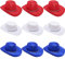 Toyland® Packung mit 9 Glitzer-Cowboyhüten mit Niederlande Farbthema – 3 Rot, 3 Weiß und 3 Blau – Größe 34 cm (13 Zoll) – Perfekt für Euro, Weltmeisterschaft und Festivals