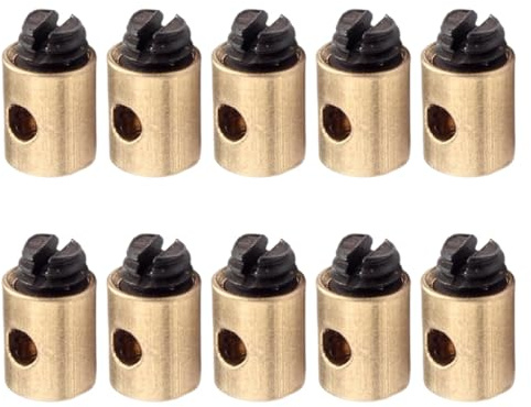 IKOPFLN 10 Pièces 5x6mm Câbles et gaines de frein vélo,Serre-câble d'accélérateur universel en laiton, serre-fil de moto, adapté aux scooters et accélérateurs de moto
