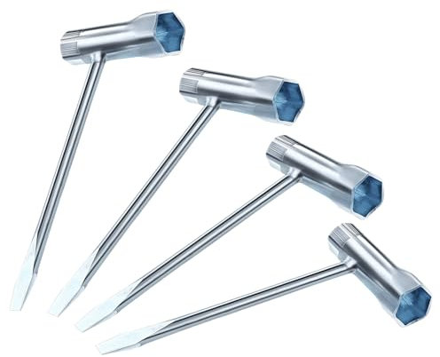 Bubuny Chiave Candela 4 Pezzi, Chiave per Candele 13mm x 19mm, Chiave a T, Chiave per Motosega, Chiave Combinata Accessori per Attrezzi da Giardino per Motosega Tosaerba Decespugliatore Tosaerba