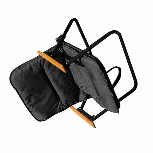 Camping Folding Doll Chair, Recliner Stol med Kudde, Vikbar Strandstol för Utomhusläger Fiskegård Strand, Oxfordduk, Kolstålram (Enstol)