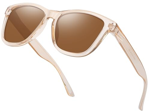 OJIRRU Lunettes de Soleil Femme Polarisées - Carrée Lunette de Soleil Classique Rétro pour Femme Conduite Protection UV400