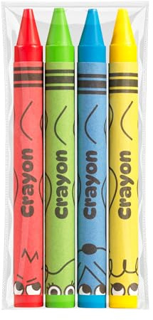 Bulk Crayons 100 Pack (25 Sets of 4) - Individually Wrapped Crayons Party Favors for Kids, Restaurants, Classrooms, Birthday Goodie Bags, School Supplies, Travel, Toddler Coloring, Non-Toxic
