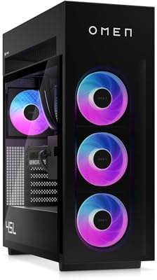 HP Ordenador sobremesa OMEN MAX 45L GT23-0000ns (Procesador AMD Ryzen 9 9900X3D, 64GB DDR5, 2TB SSD, NVIDIA GeForce RTX 5080, Windows 11 Home) Negro