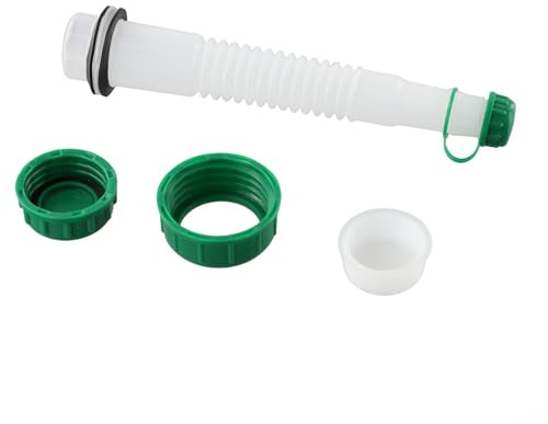 Flexibler Kraftstoffauslauf und Teiledeckel-Set für Kanister, kompatibel mit Rubbermaid Kolpin Gott, ABS-Kunststoff-Ersatzzubehör für 1-Liter-Kraftstoffmischflasche, für Rasenmäher, Gartenmaschinen